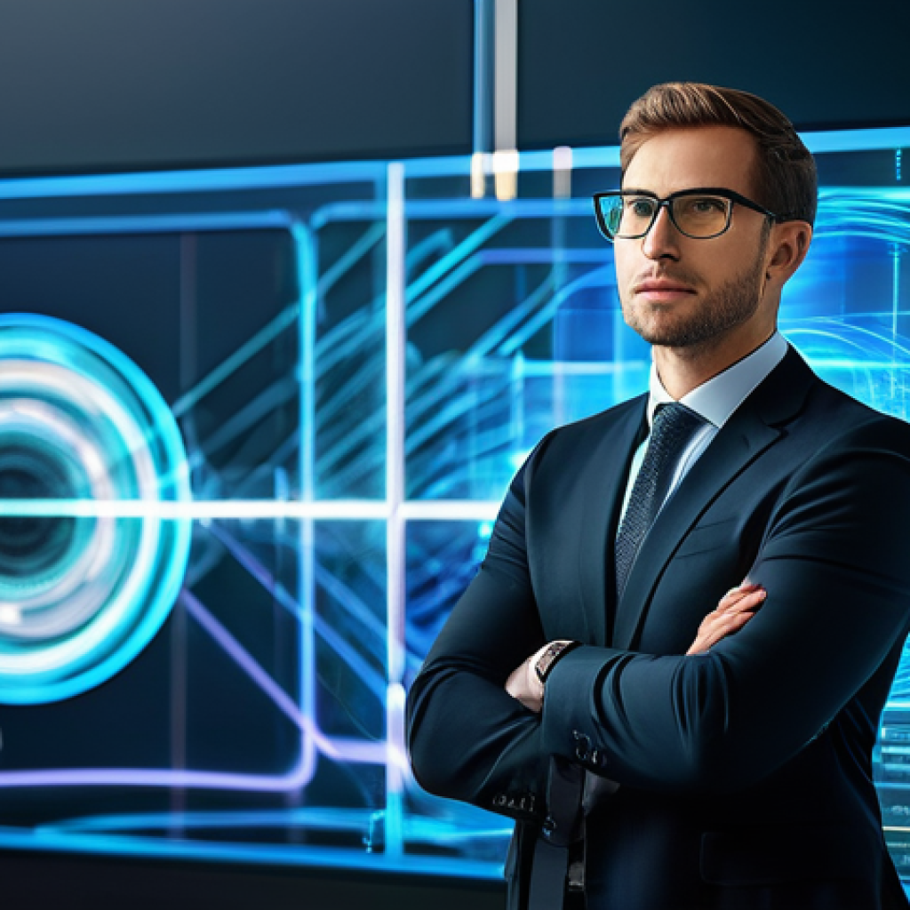 SD WAN 개념과 활용 - **Prompt:** A sleek, modern control center with a central holographic display showing a vibrant, int...